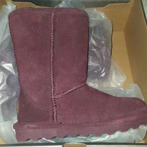 Bearpaw Elle short boots NIB wine size 5